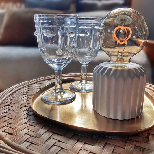 Lampe décorative mini blanche coeur LED à piles