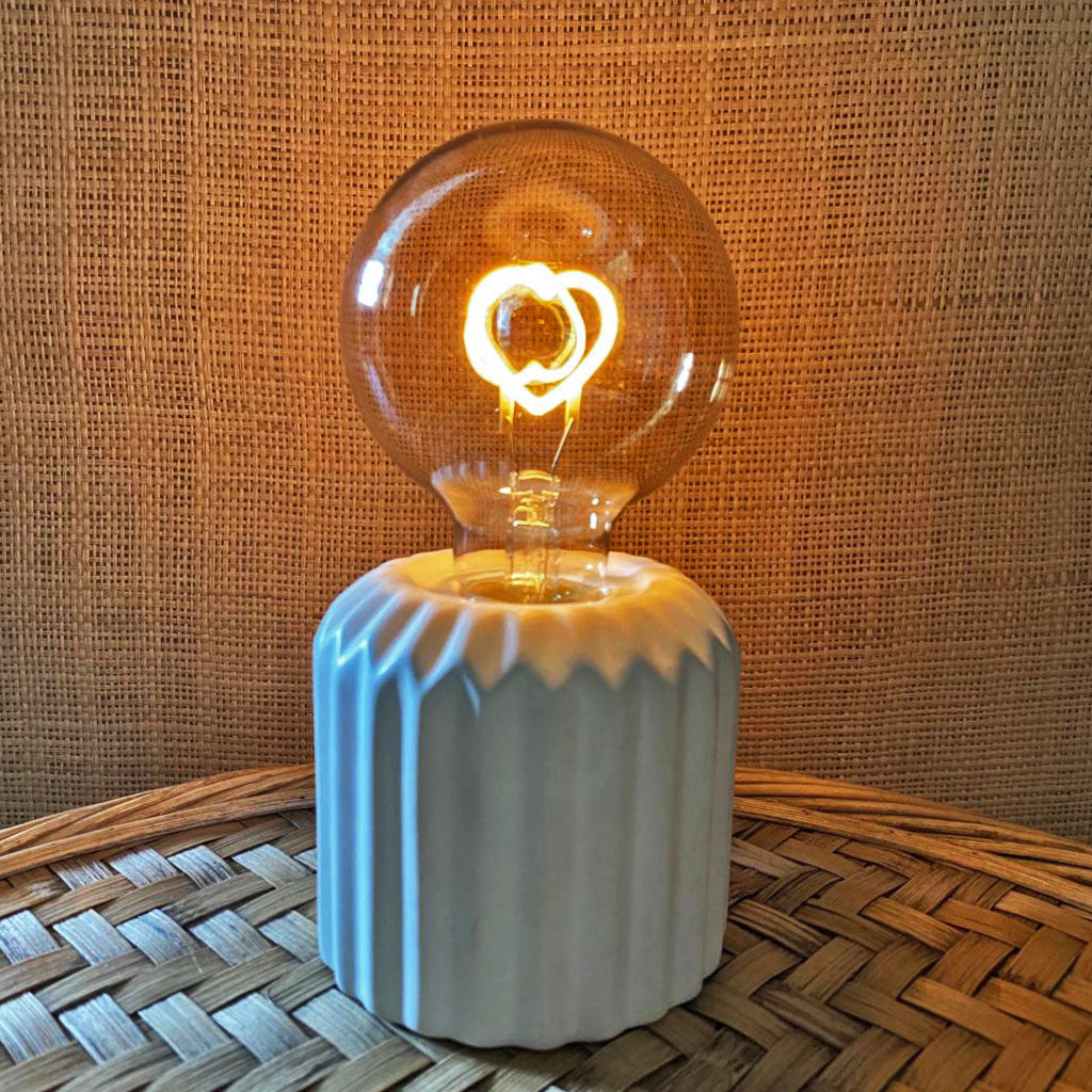 Lampe décorative mini blanche coeur LED à piles