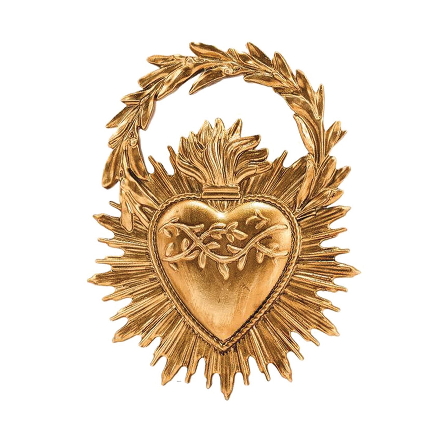 Déco ex-voto couronne doré