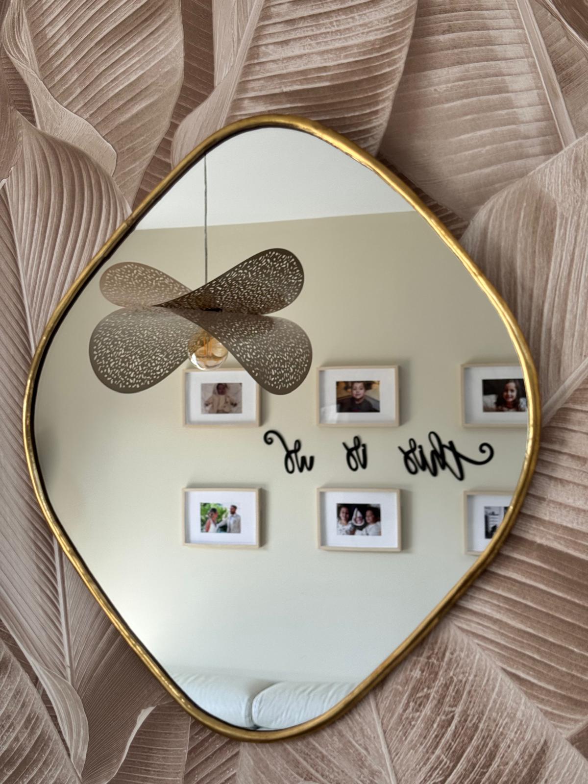 Miroir losange en laiton