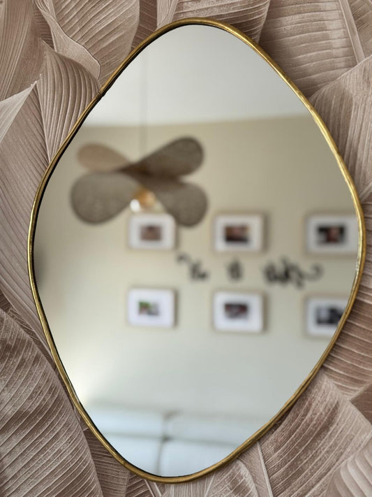 Miroir losange en laiton grand modèle