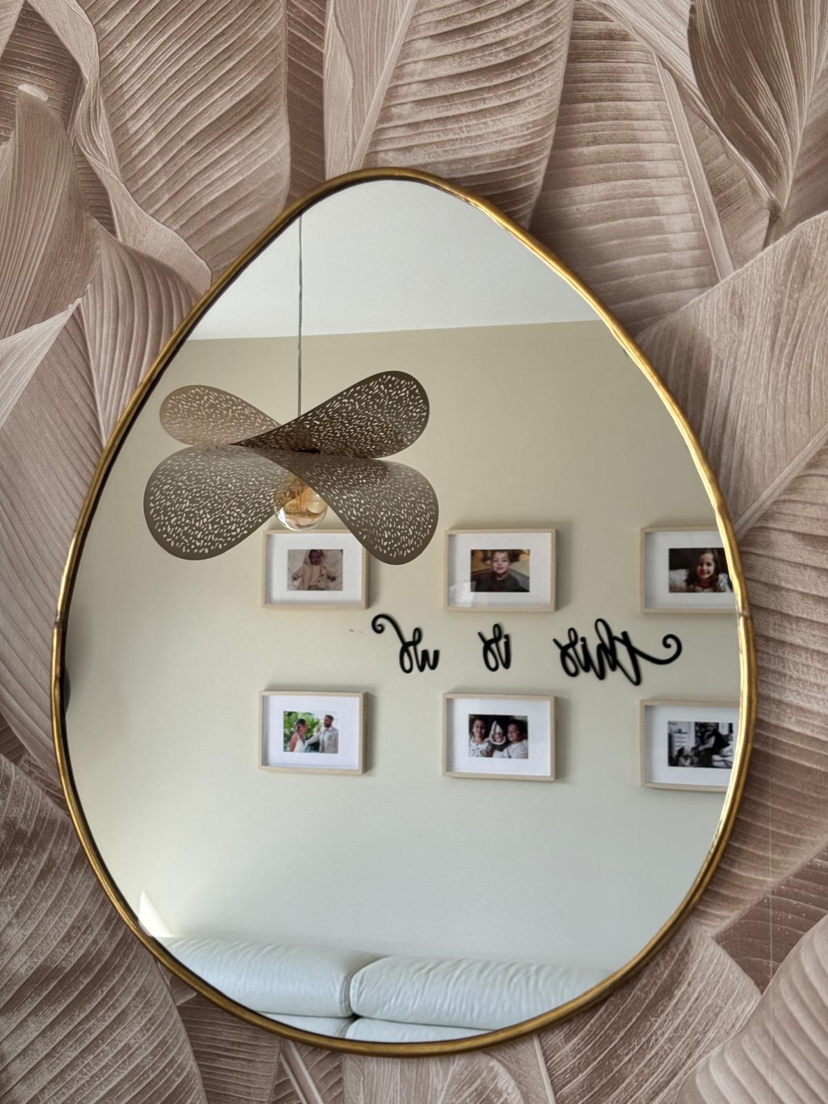 Miroir goute en laiton