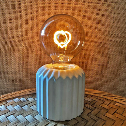 Lampe décorative mini blanche coeur LED à piles