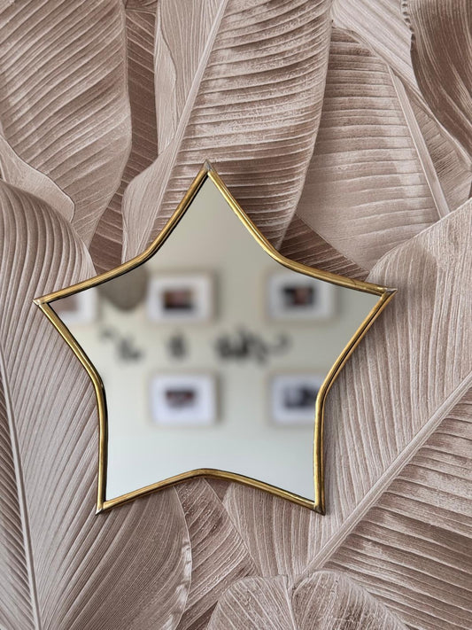 Miroir étoile en laiton
