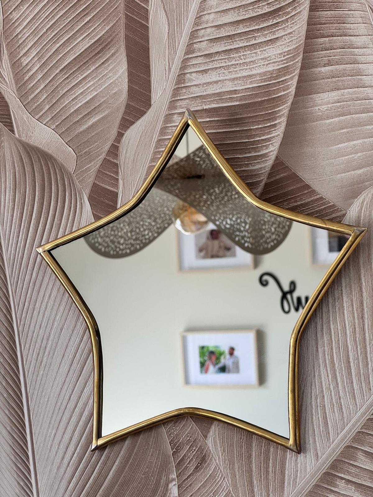 Miroir étoile en laiton