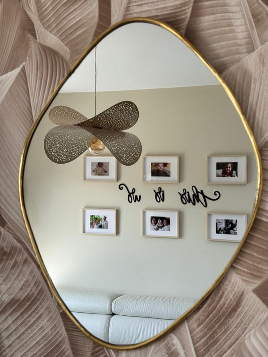 Miroir losange en laiton grand modèle
