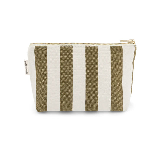 Trousse rayures kaki