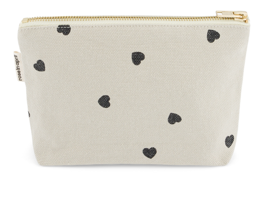 Trousse mini coeur noir